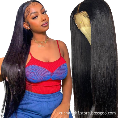 Human Hair Wholesaler Quality Transparent Lace Front Virgin Human Hair Loose Deep Wigs 360 Lace Frontal Wig With Baby Hair